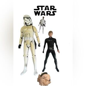 STAR WARS BUNDLE ACTION FIGURE TALKING STORM TROOPER LUKE SKYWALKER